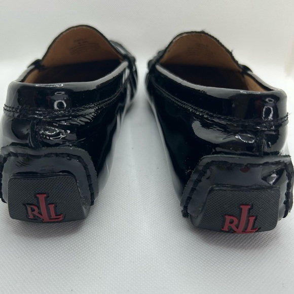 Lauren Ralph Lauren Carley Slip-on Loafers Driving Style Black Patent Leather. - Picture 5 of 12